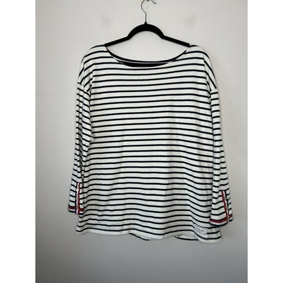Talbots Shirt Womens Plus Petite Blue White Striped Buttons Long Sleeve Size 2XP - Picture 1 of 10